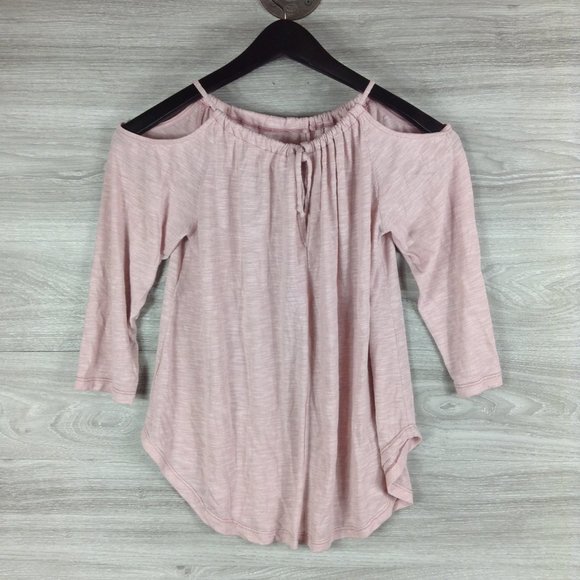 Michael Stars Cold Shoulder Marled Shirt - Picture 3 of 7